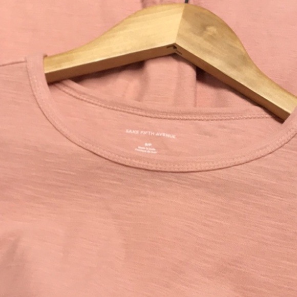 Saks Fifth Avenue Dusty Pink Tee - Picture 2 of 6